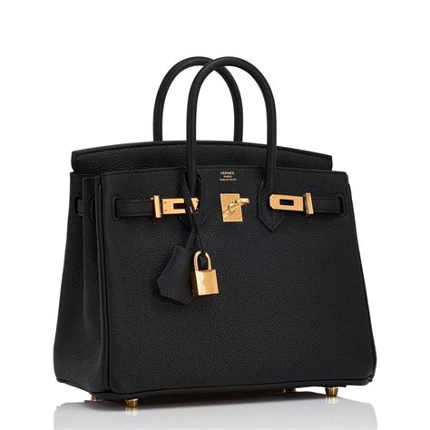 hermes birkin 25 black gold hardware price